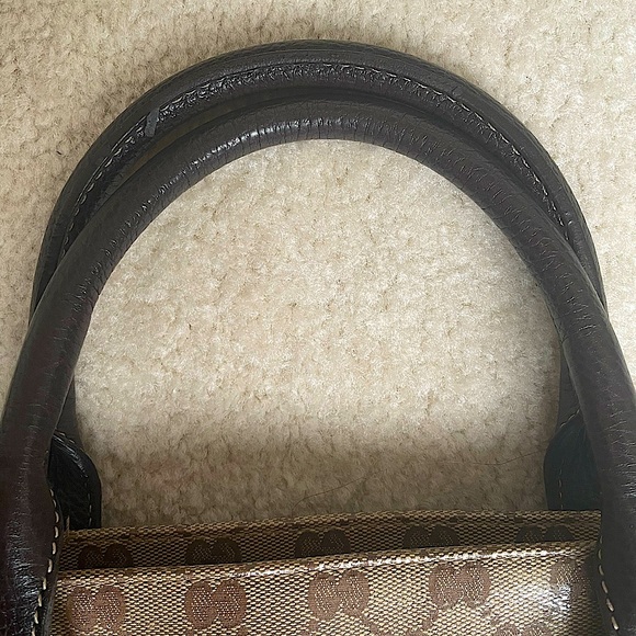 👜Authentic Gucci GG Crystal Monogram Designer Tote Laptop Bag – Leather & Canvas - Picture 8 of 9